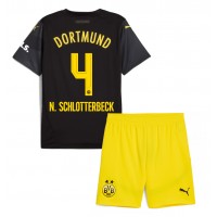 Echipament fotbal Borussia Dortmund Nico Schlotterbeck #4 Tricou Deplasare 2024-25 pentru copii maneca scurta (+ Pantaloni scurti)